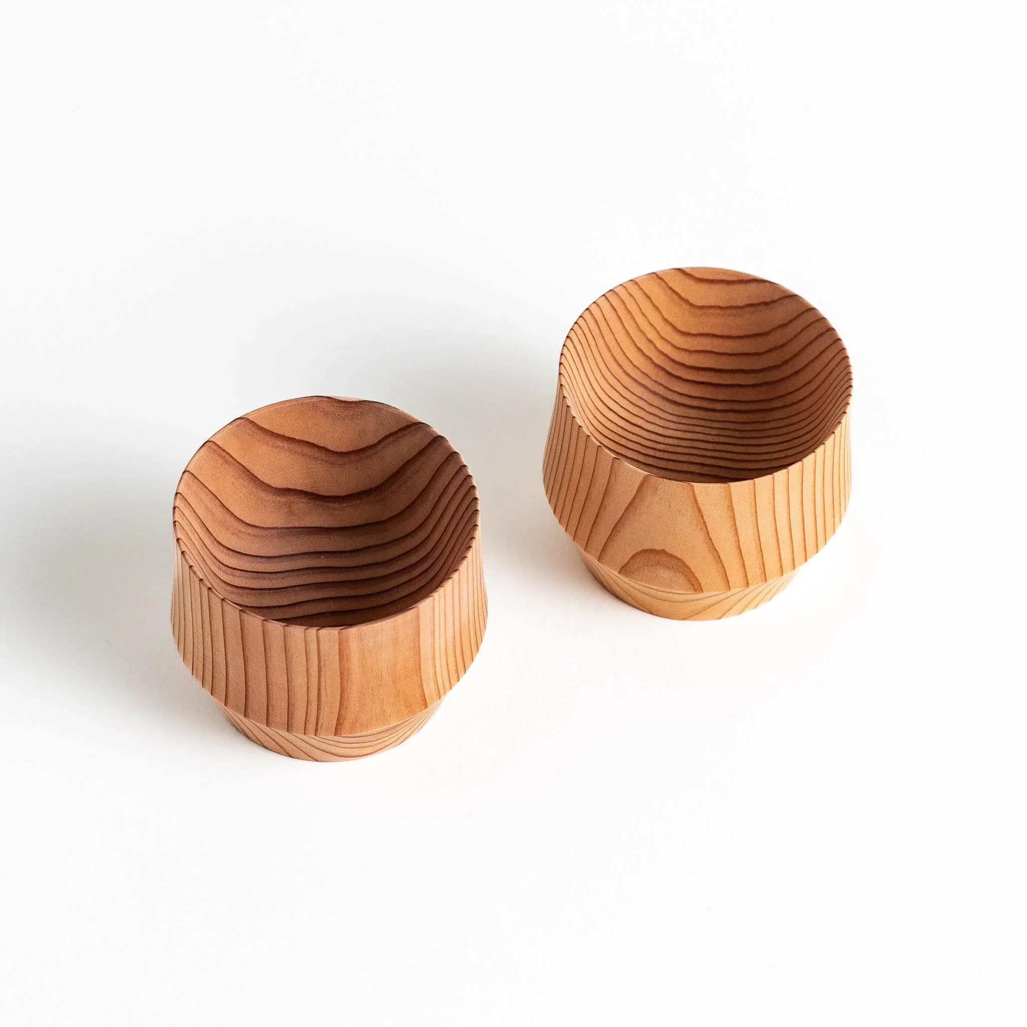 Artisan Cedar Sake Cups - Image 3