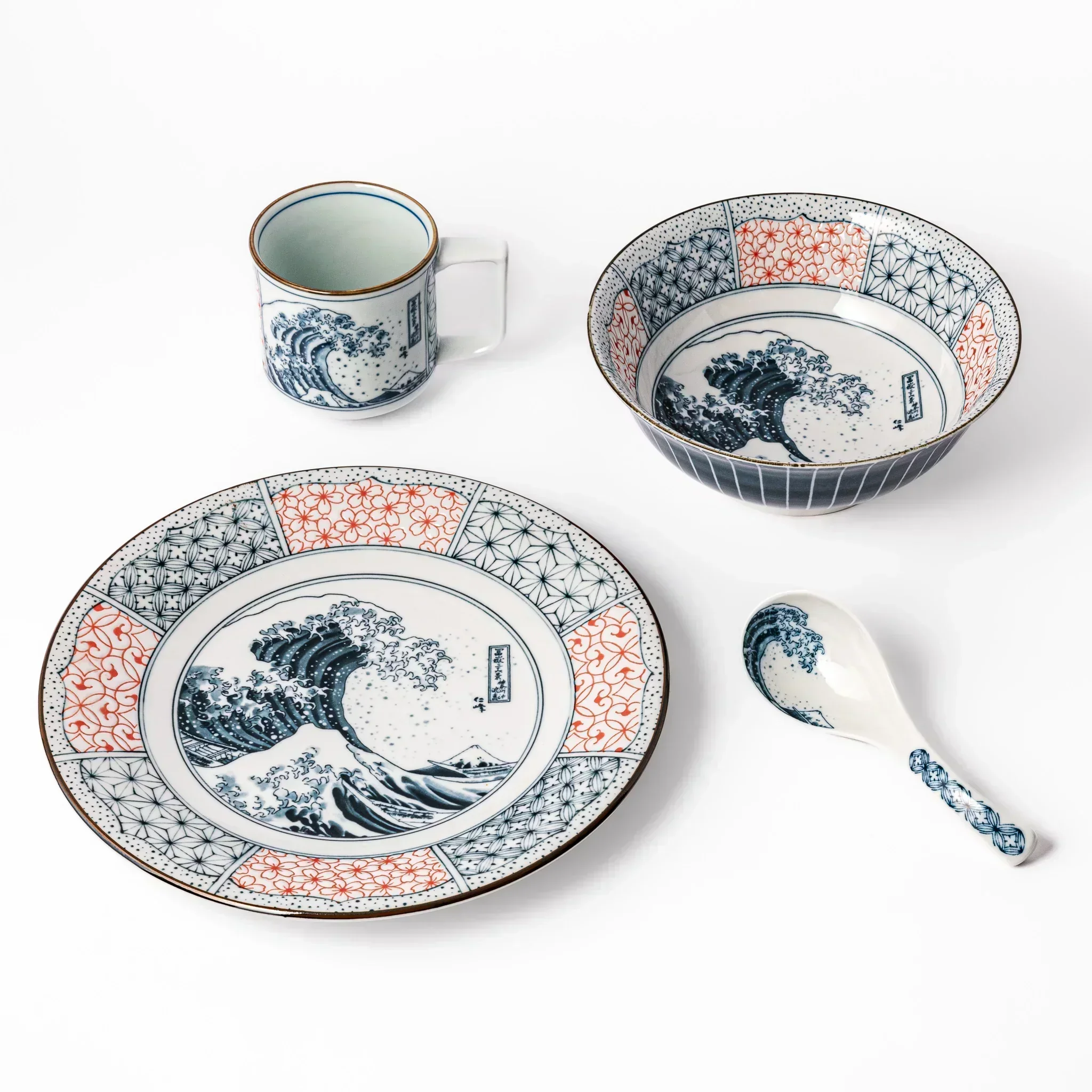 Blue Hokusai Wave Mug Cup - Image 7