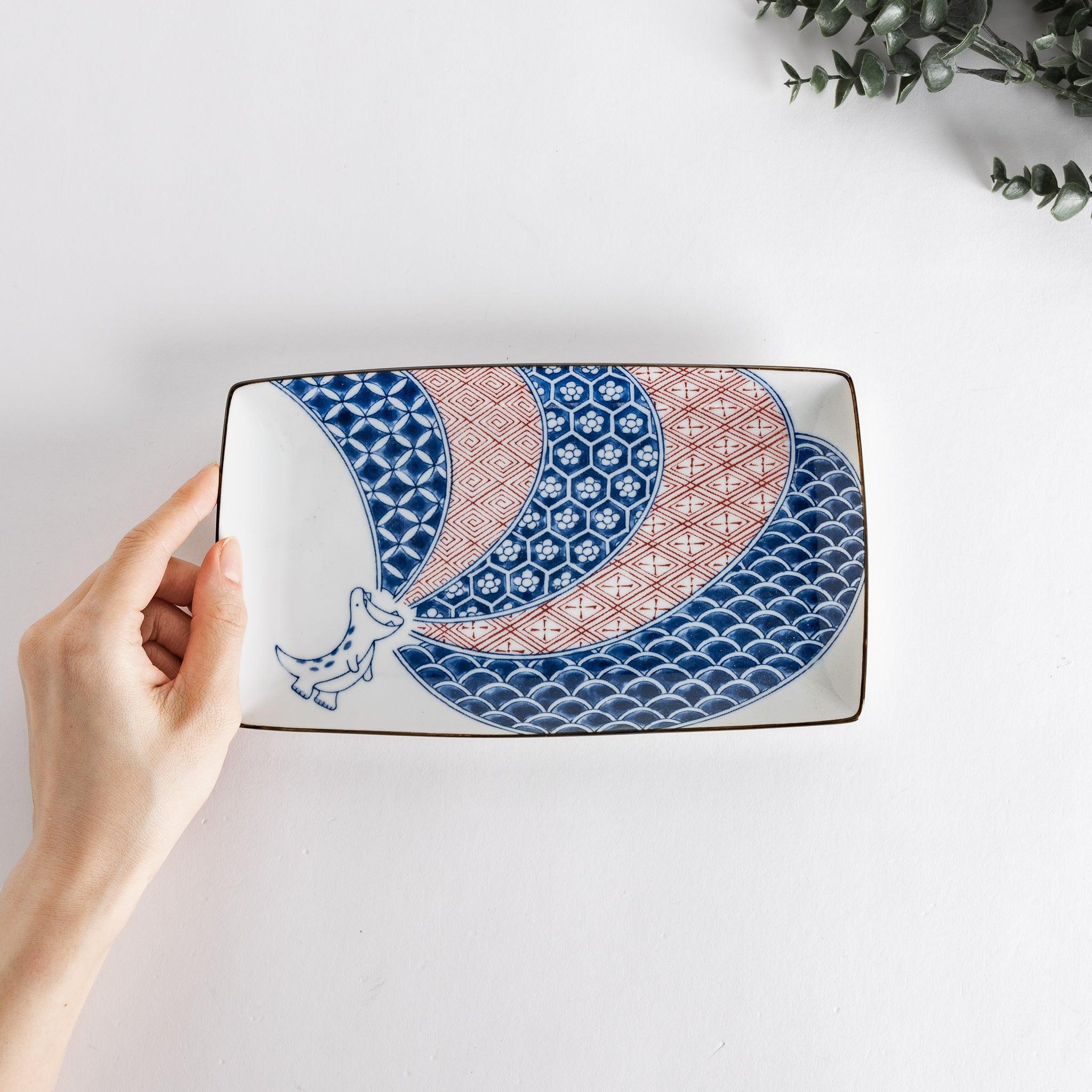 Edo Dinosaur Rectangular Dinner Plate - Image 3