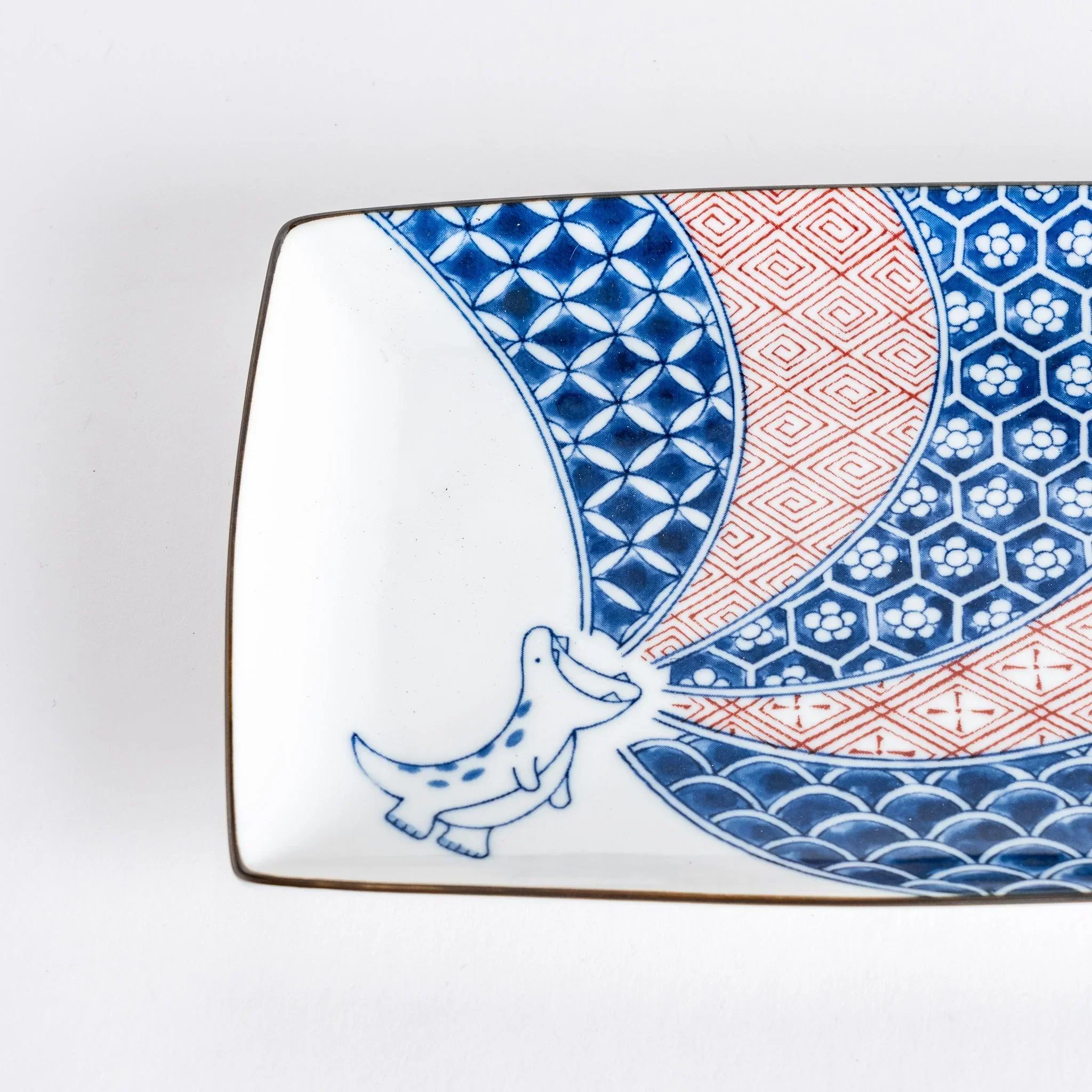 Edo Dinosaur Rectangular Dinner Plate - Image 6