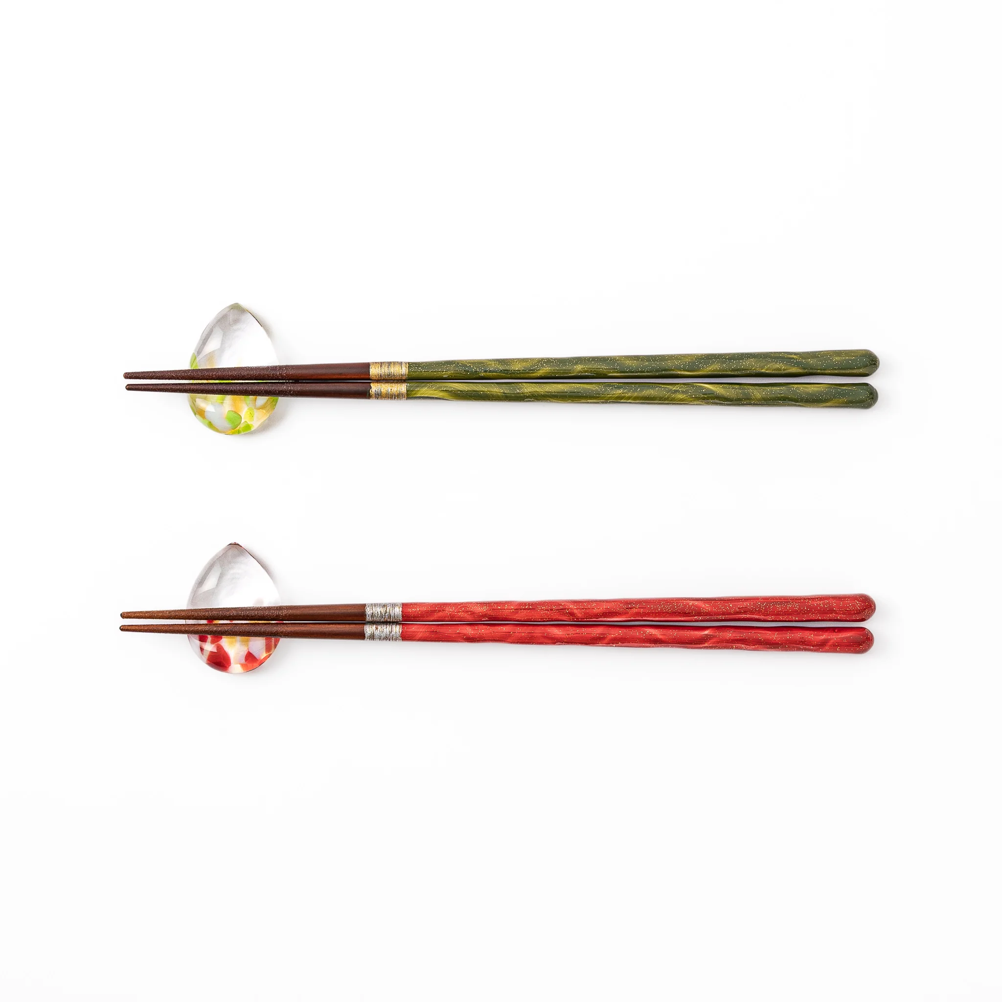 Festive Glass Chopsticks Set - Image 3