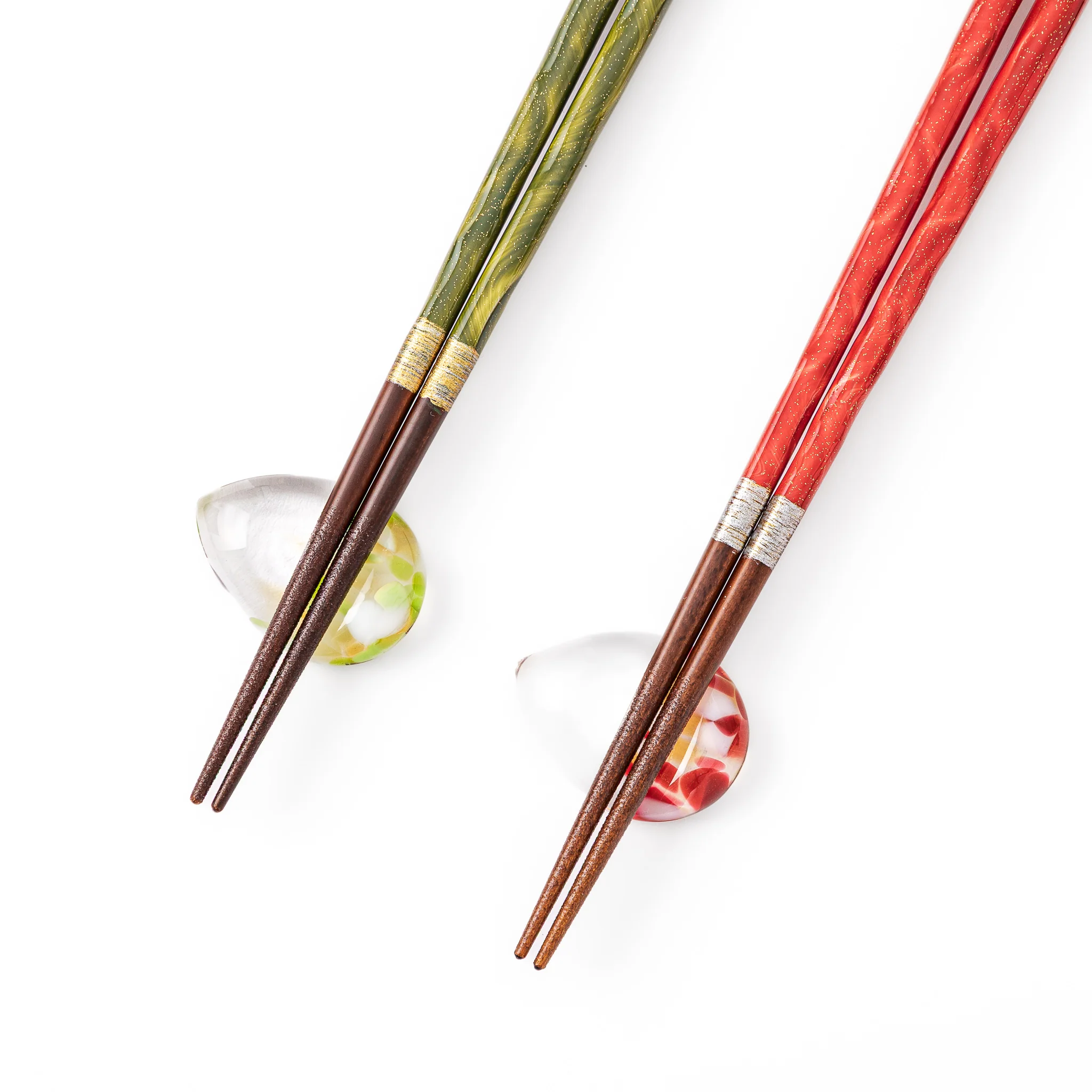 Festive Glass Chopsticks Set - Image 4