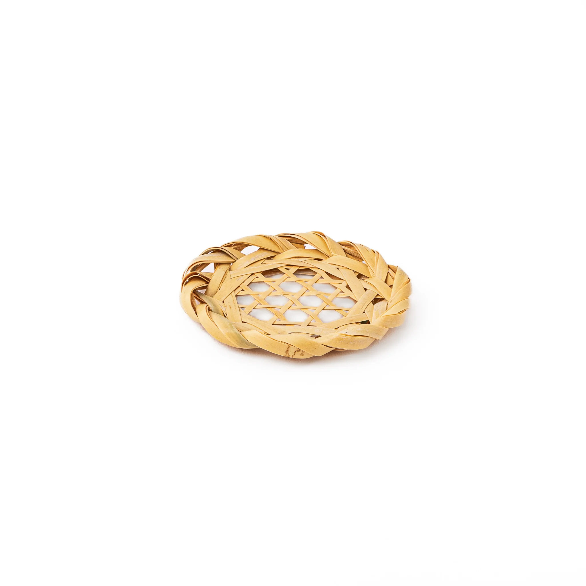 Handwoven Bamboo Drink Coaster - Image 4