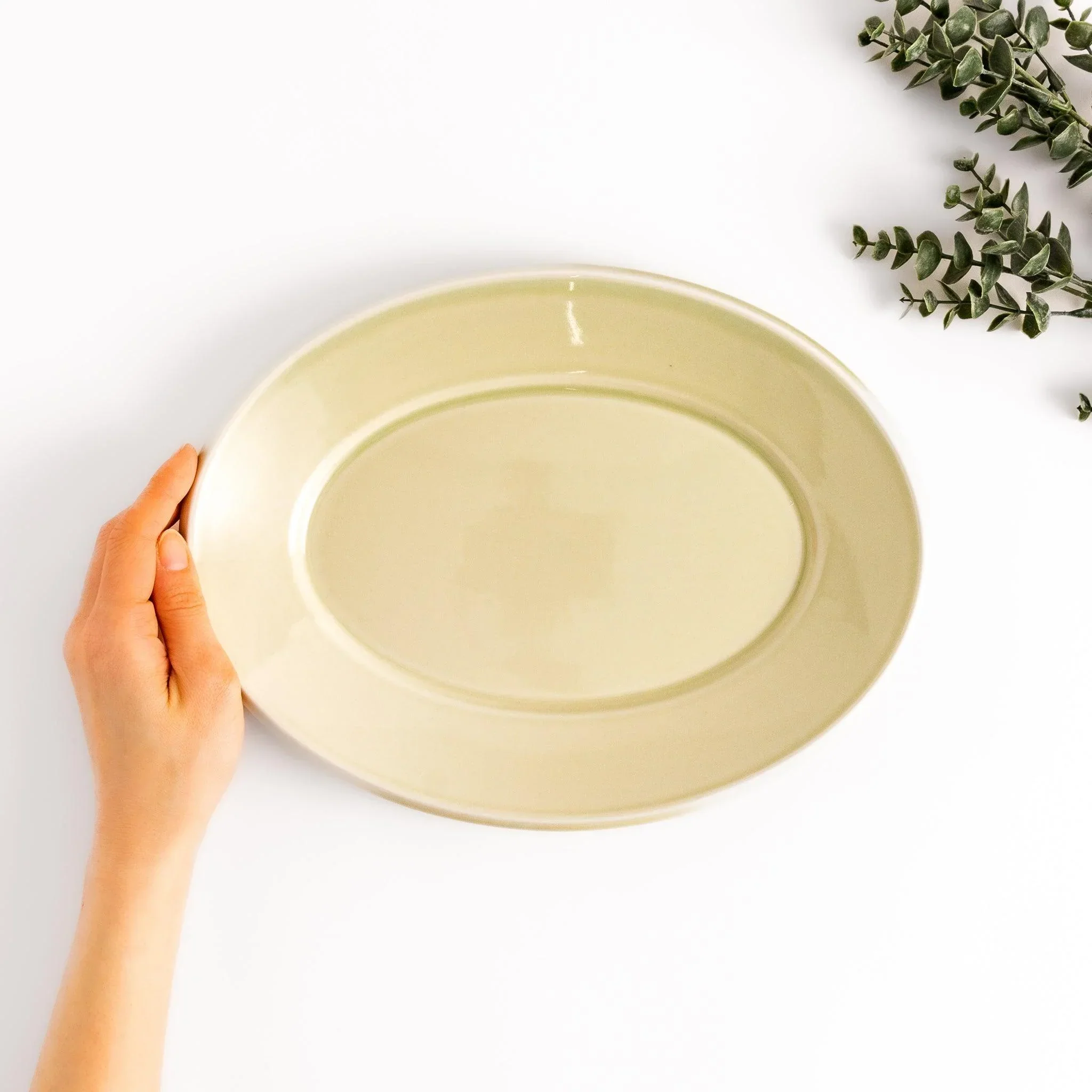 Pastel Serenity Oval Dinner Plate - Image 25