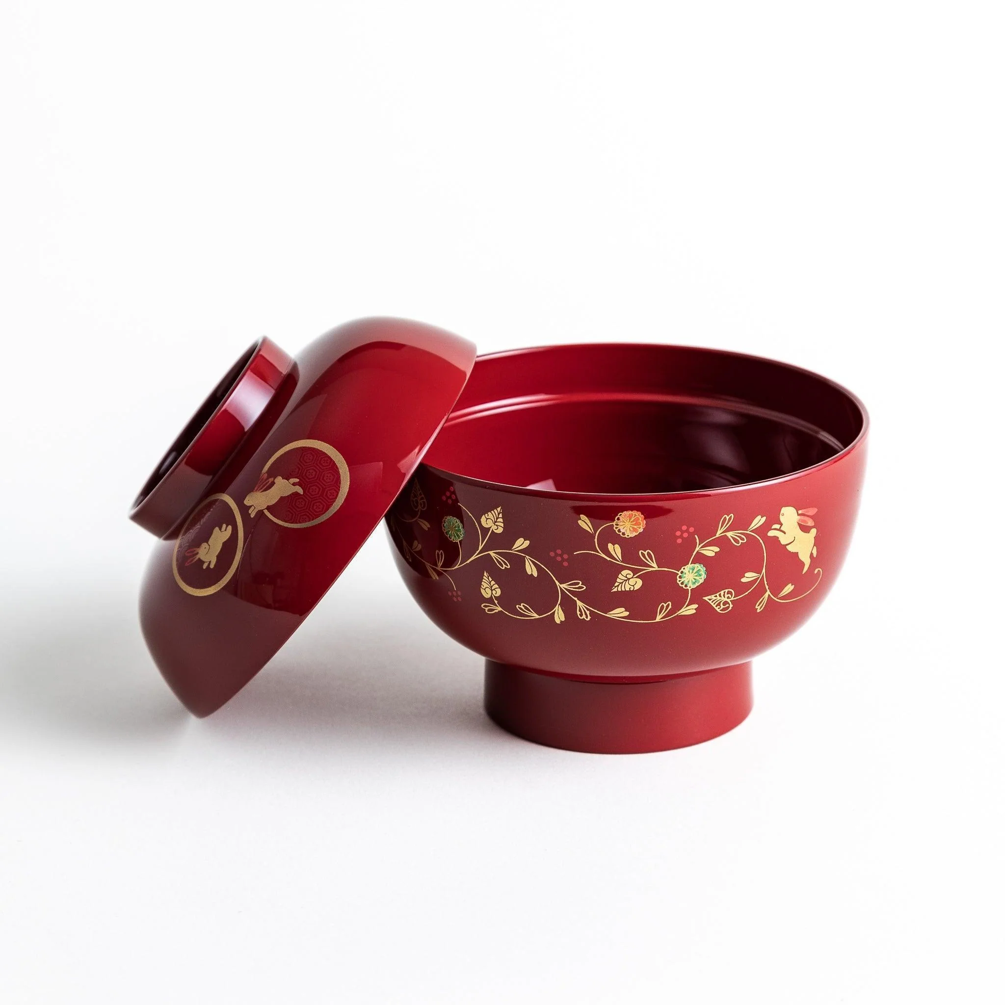Rabbit and Vines Miso Soup Bowl - Image 3