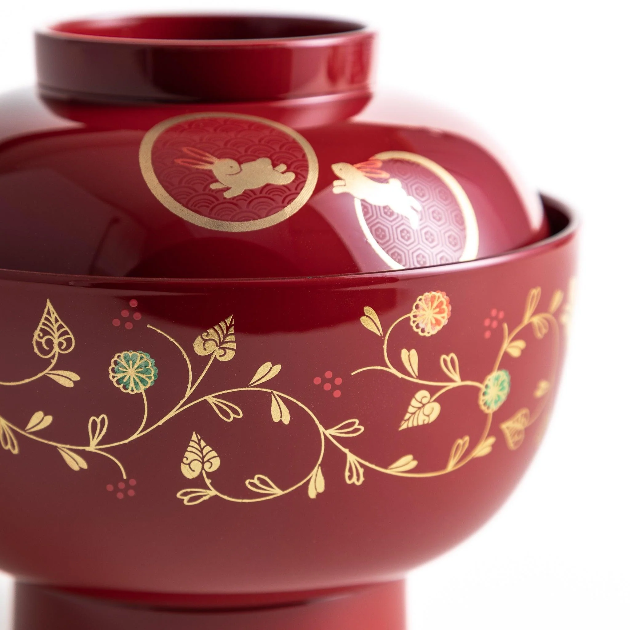 Rabbit and Vines Miso Soup Bowl - Image 8