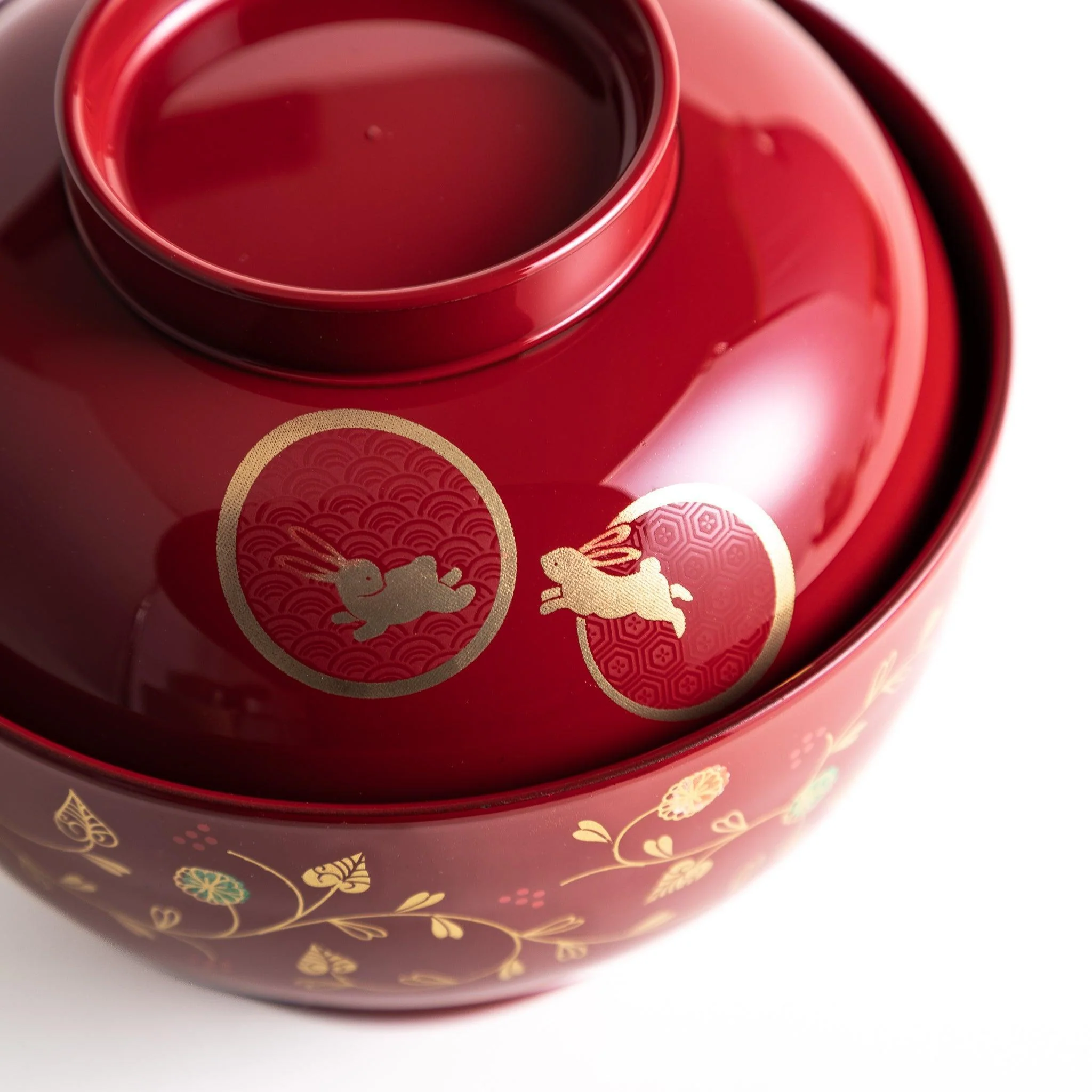 Rabbit and Vines Miso Soup Bowl - Image 9