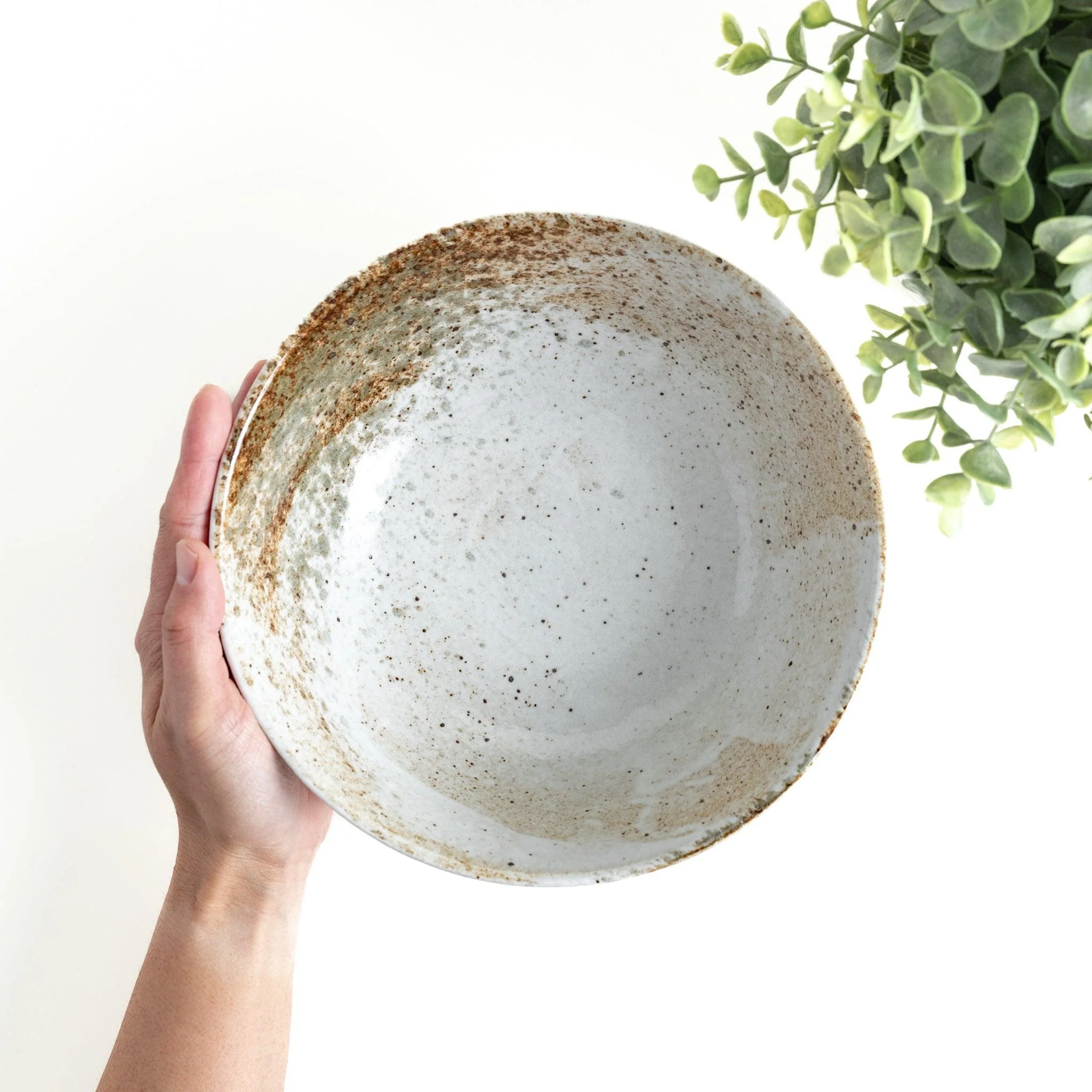 Rustic Earth-Tone Flared Small Ramen Bowl - Image 4