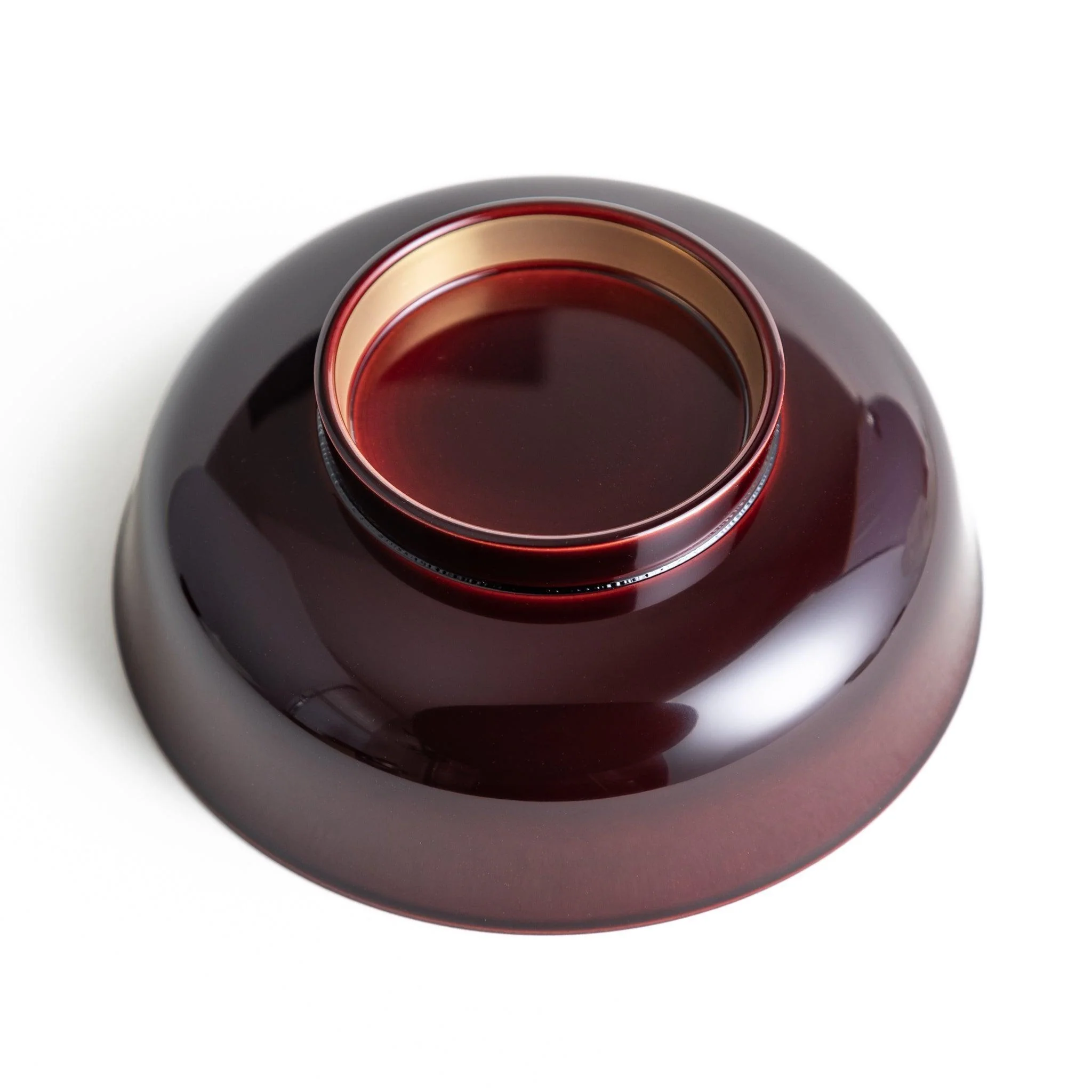 Vermilion Curved Miso Soup Bowl with Lid - Image 20